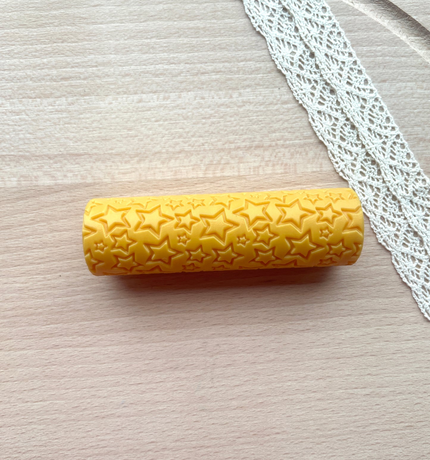 Stars texture roller, Pattern roller for polymer clay