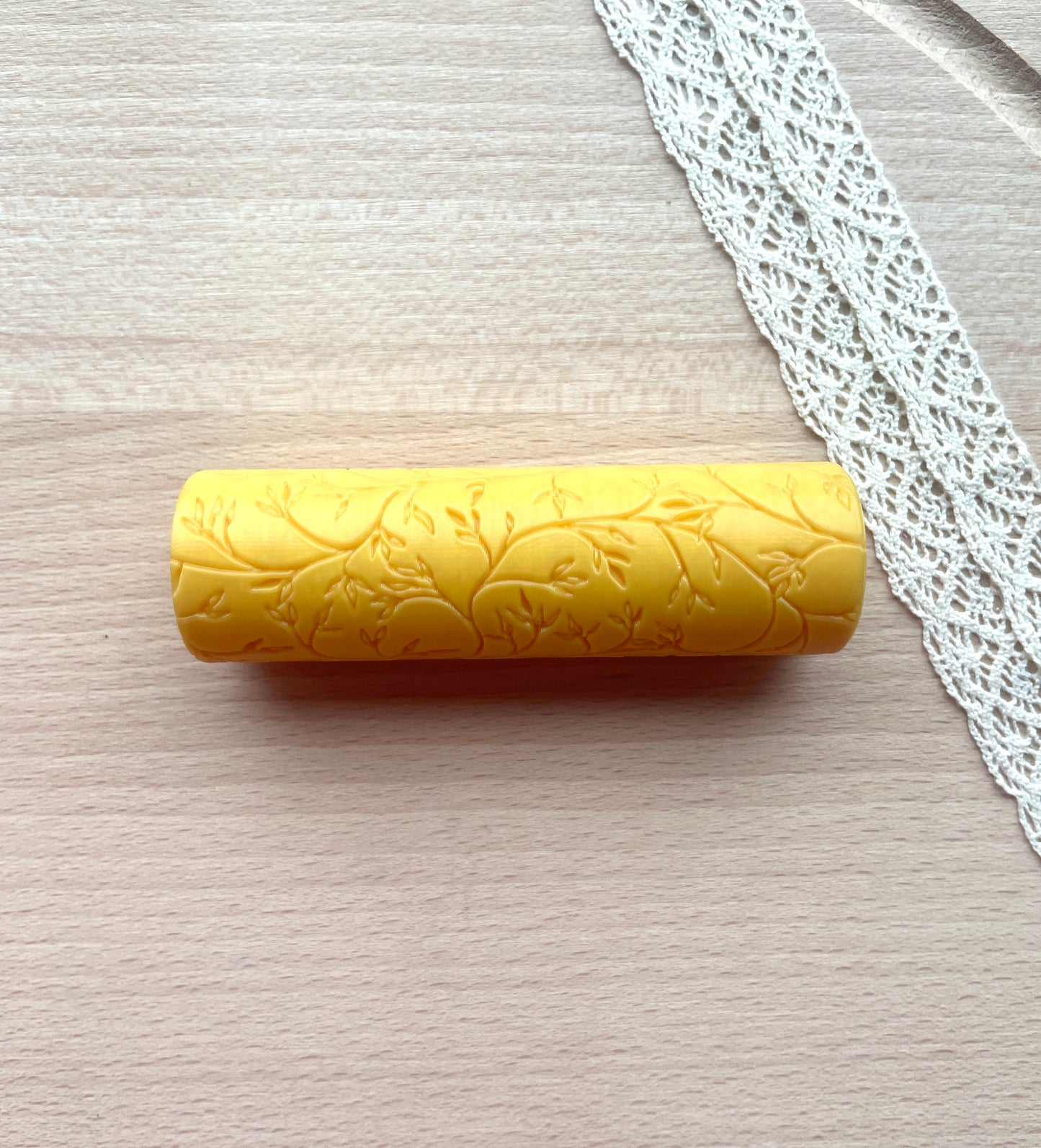 Vines texture roller, Pattern roller for polymer clay