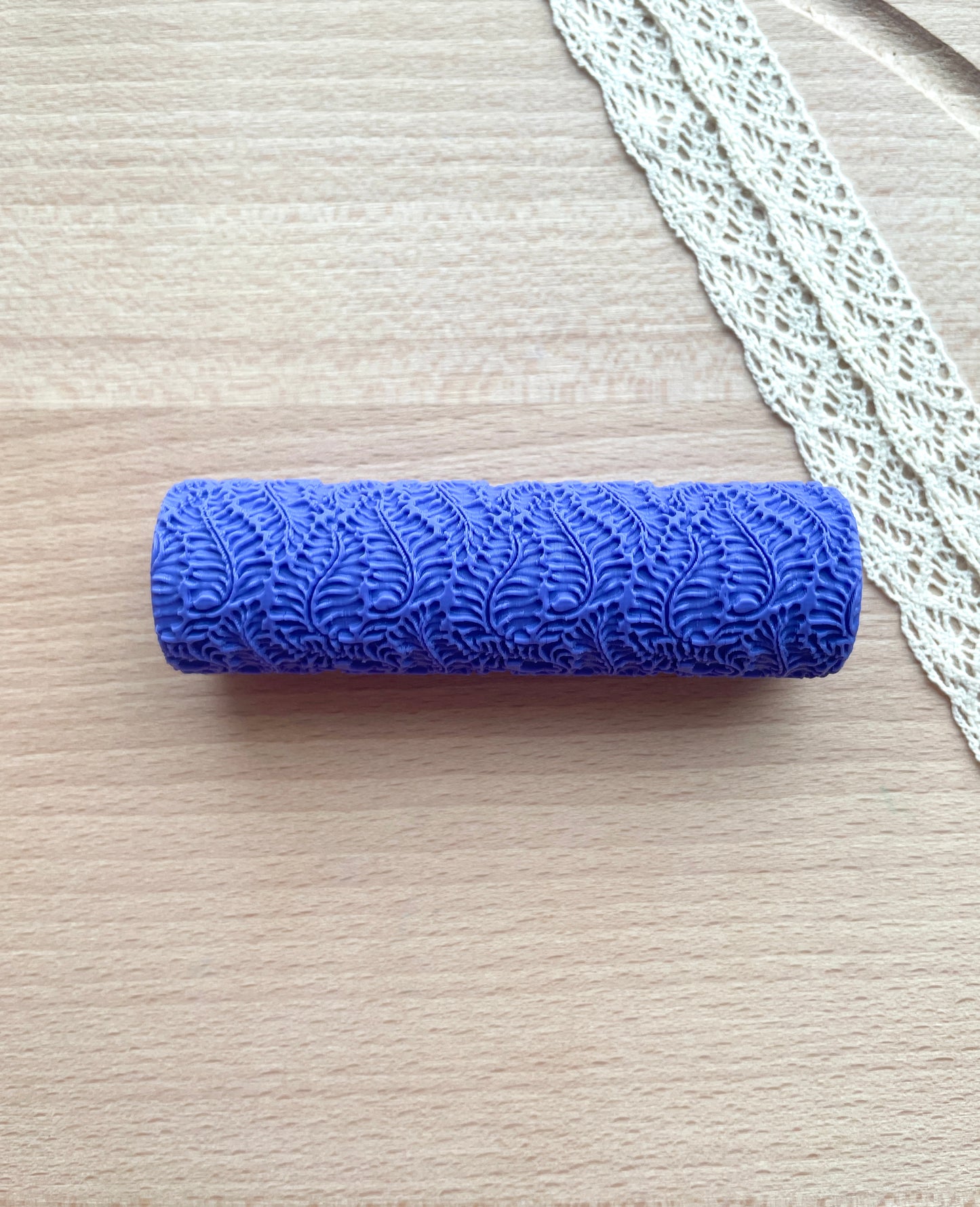 Fern texture roller, Pattern roller for polymer clay