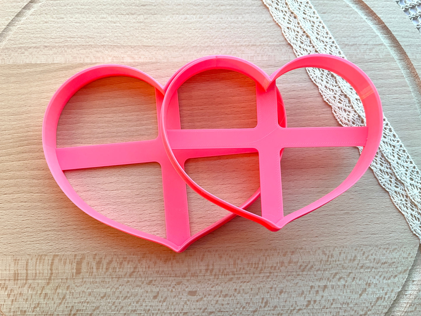 Heart trinket dish clay cutter, Trinket dish clay cutter