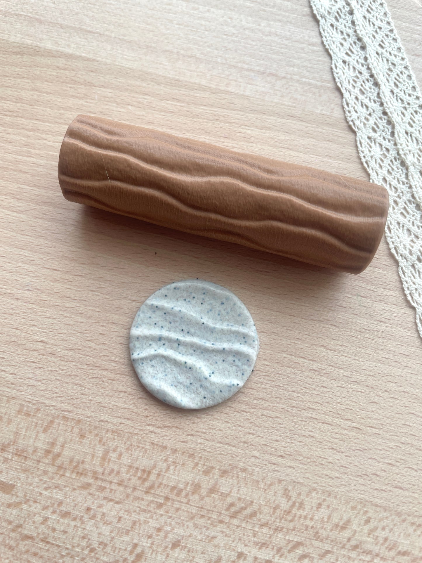 Beach sand texture roller, Pattern roller for polymer clay