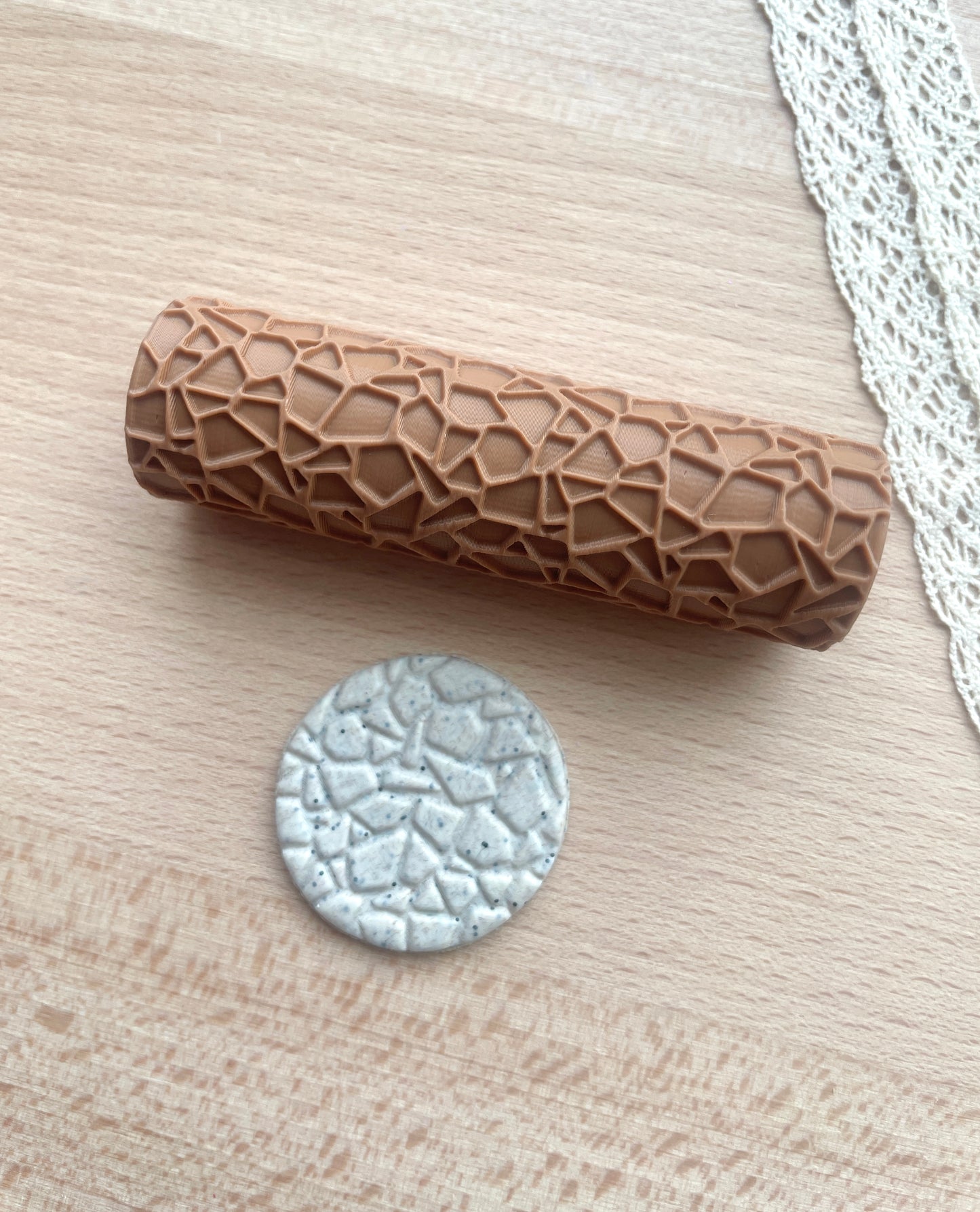 Giraffe spot texture roller, Pattern roller for polymer clay