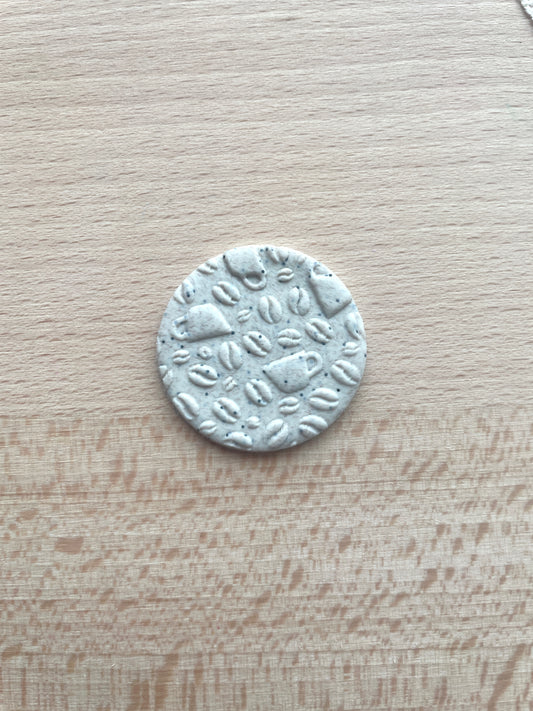 Coffee and cups texture roller, Pattern roller for polymer clay