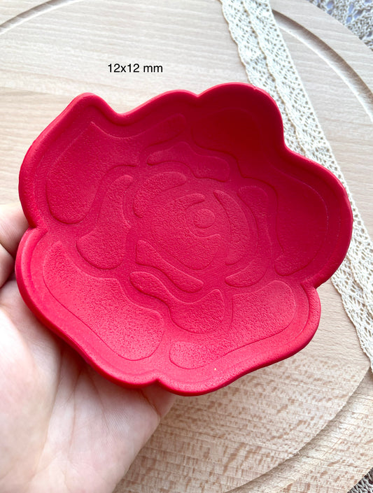 Rose trinket dish clay cutter, Polymer clay cutter