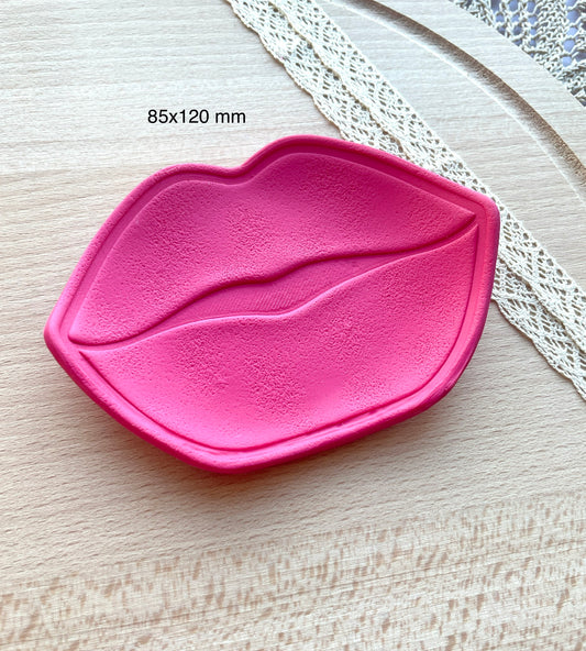 Lips trinket dish clay cutter, Polymer clay cutter