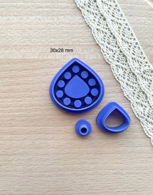 Bezel clay cutter, Faux stone clay cutter set