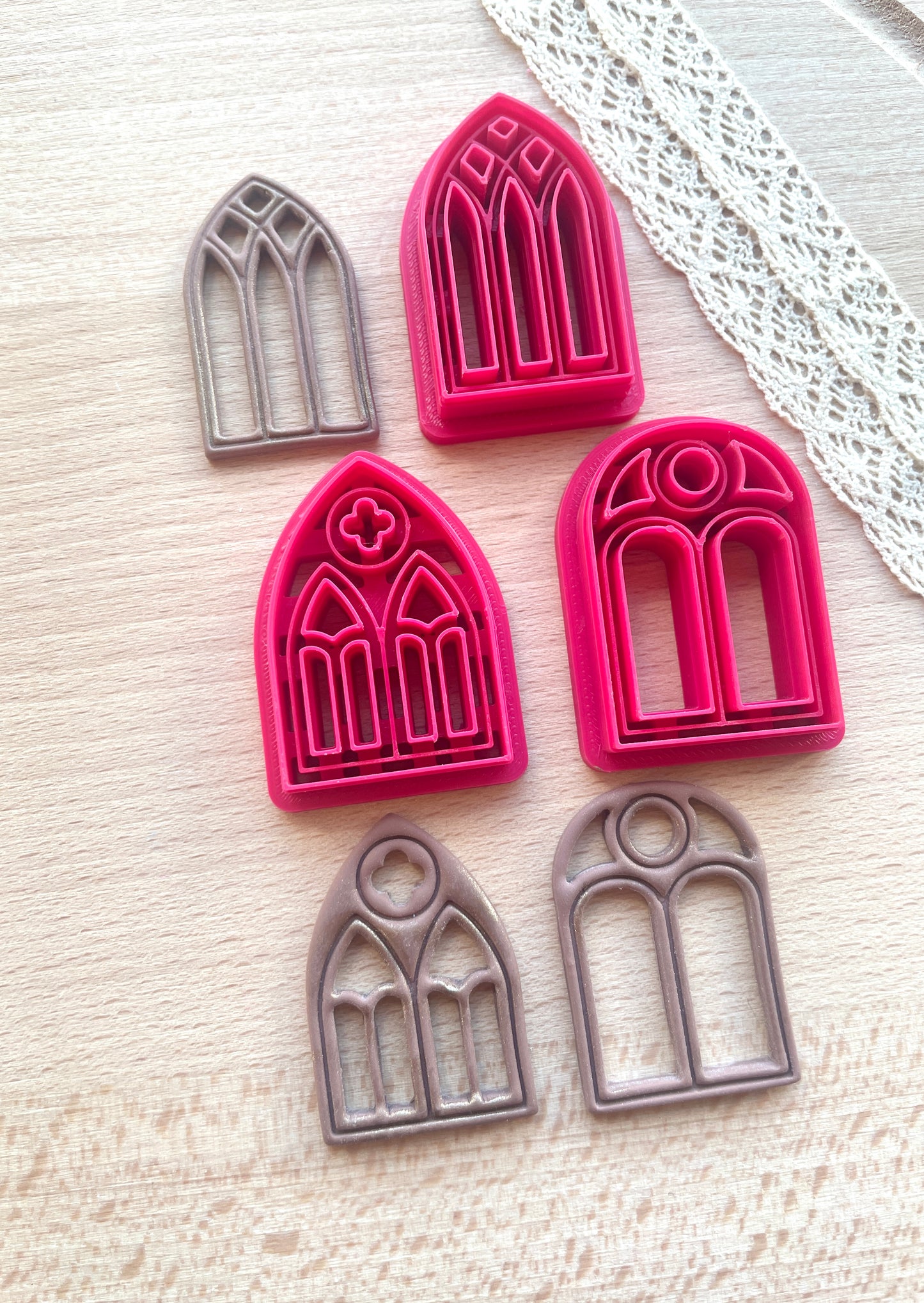 Gothic window clay cutter, Gothic window frame clay cutter