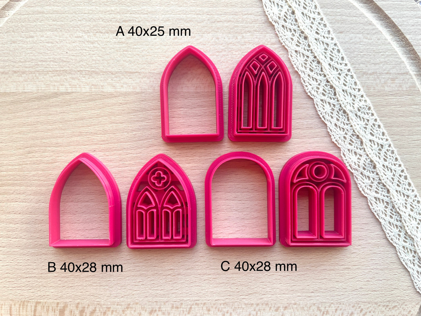 Gothic window clay cutter, Gothic window frame clay cutter