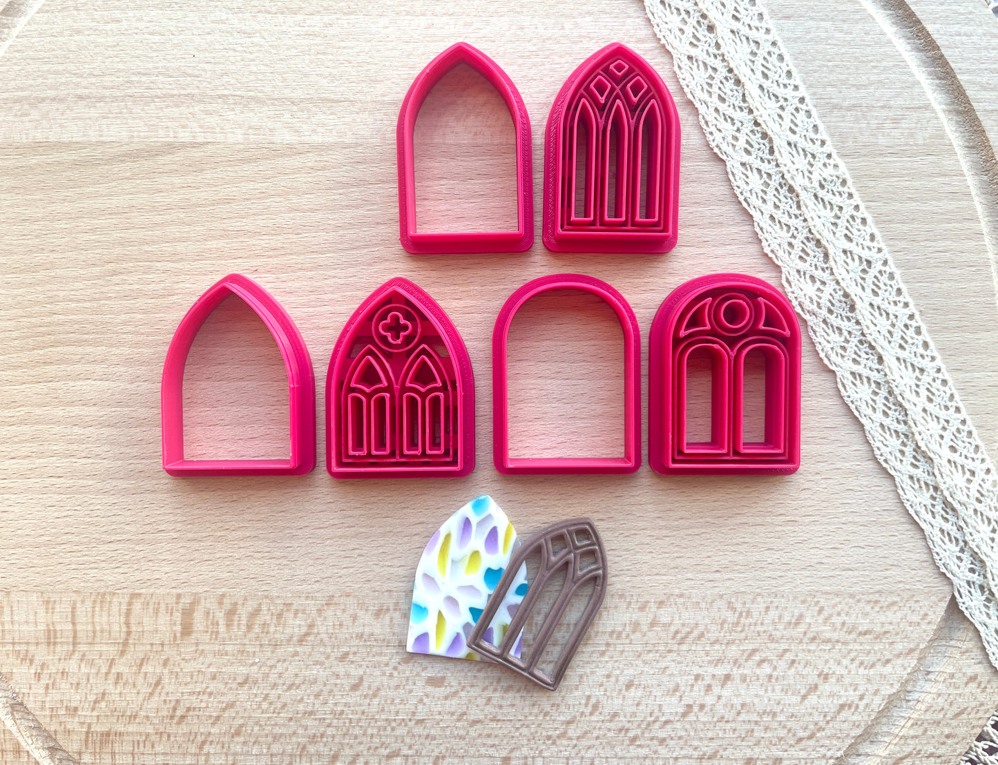 Gothic window clay cutter, Gothic window frame clay cutter