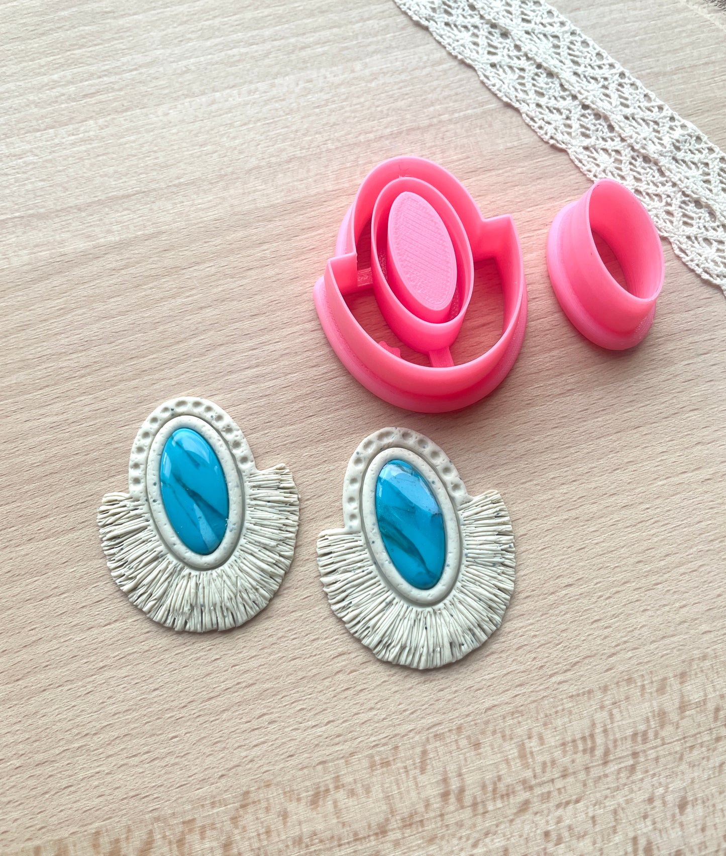 Bezel clay cutter, Faux stone clay cutter set