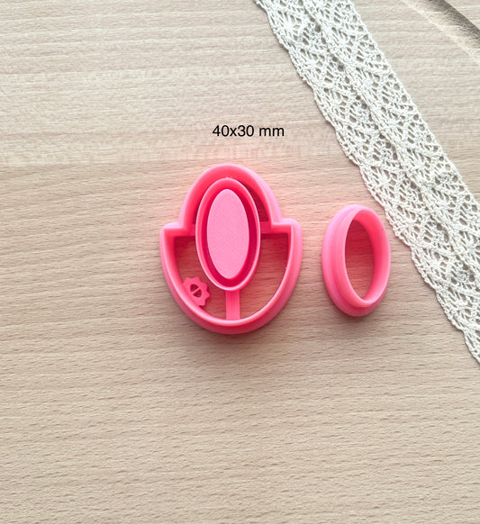 Bezel clay cutter, Faux stone clay cutter set