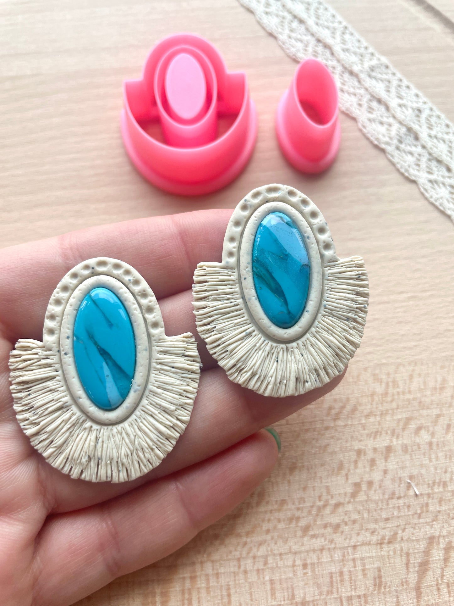 Bezel clay cutter, Faux stone clay cutter set
