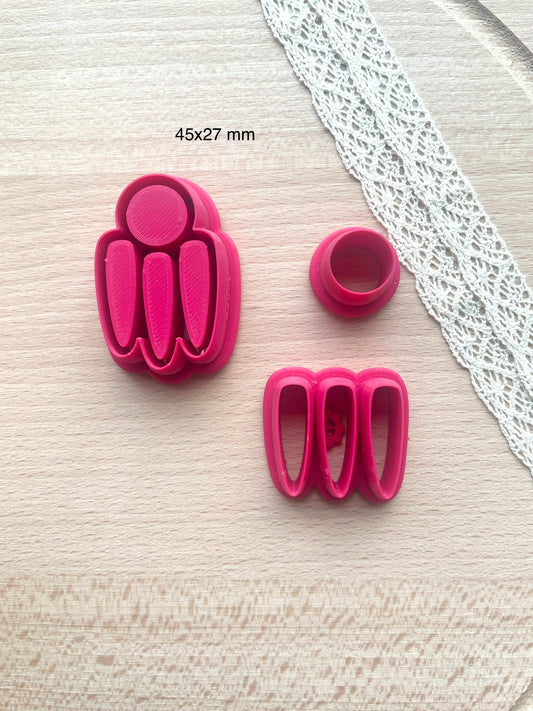 Bezel clay cutter, Faux stone clay cutter set