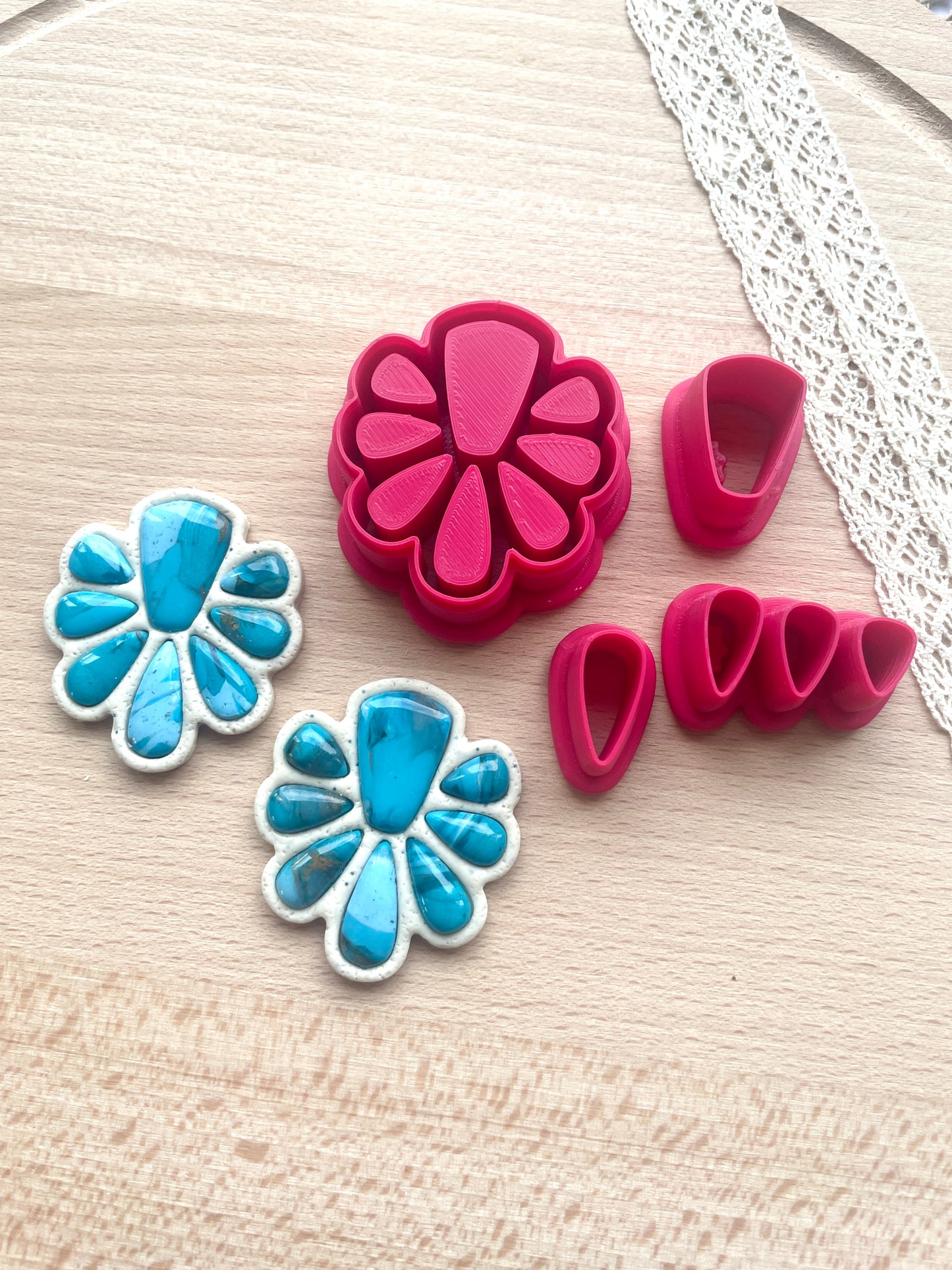 Bezel clay cutter, Faux stone clay cutter set