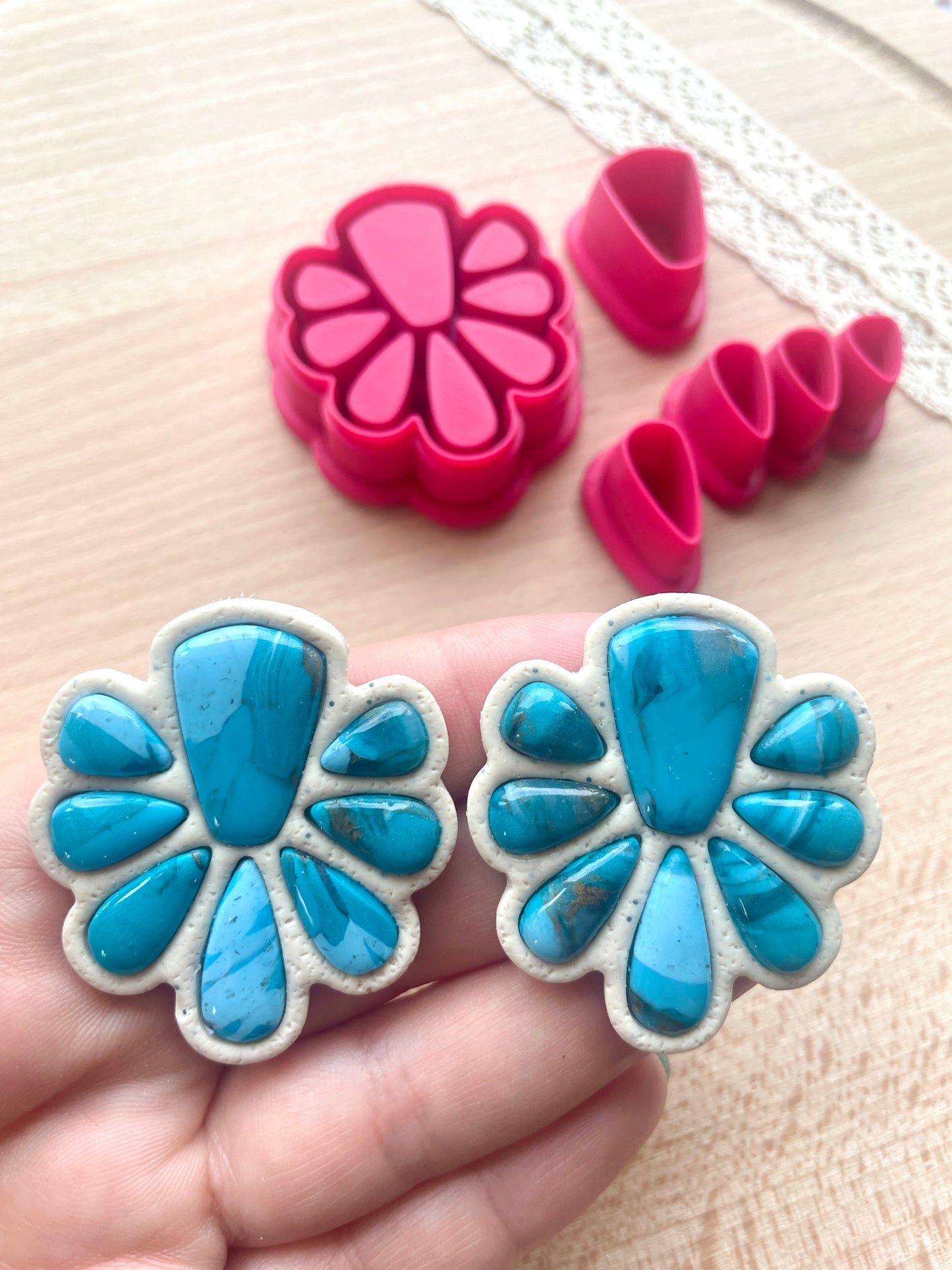Bezel clay cutter, Faux stone clay cutter set