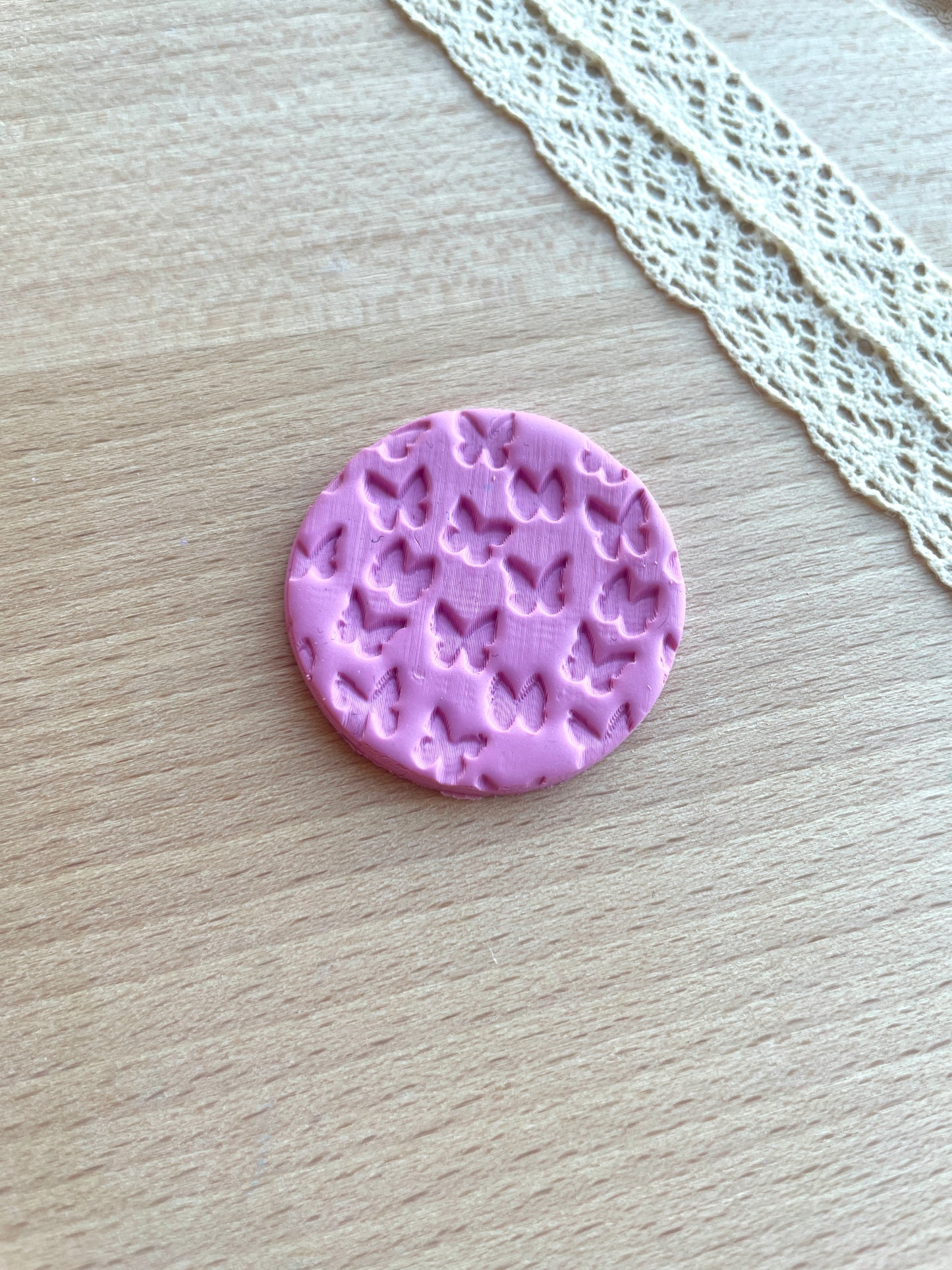 Little butterflies texture roller, Pattern roller for polymer clay