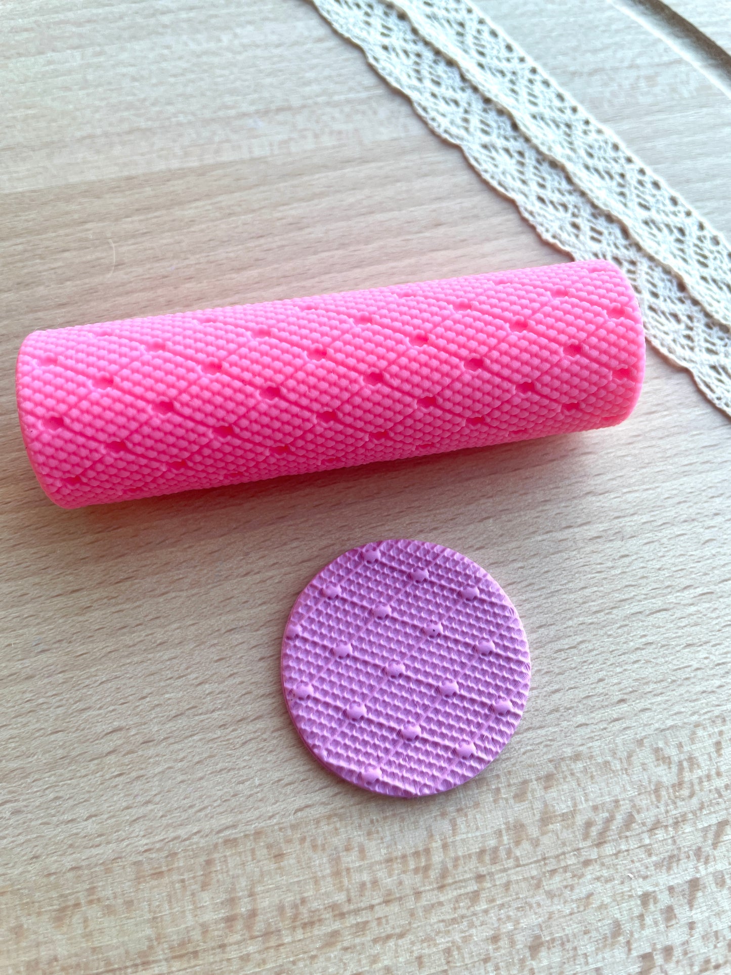 Mesh texture roller, Pattern roller for polymer clay