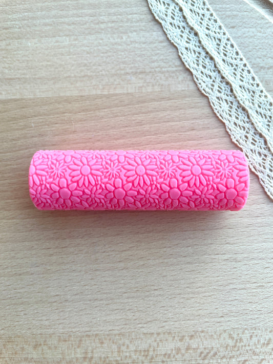 Countryside flower texture roller, Pattern roller for polymer clay