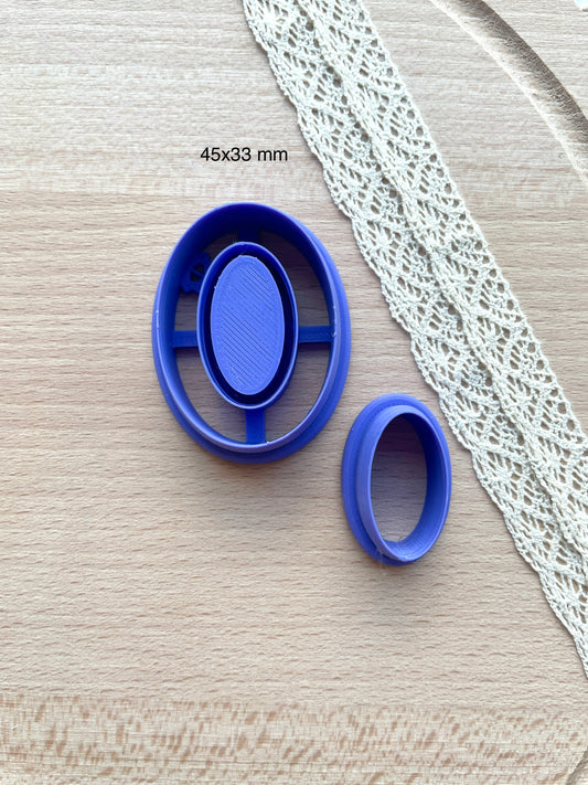 Bezel earring clay cutter, Faux stone clay cutter set