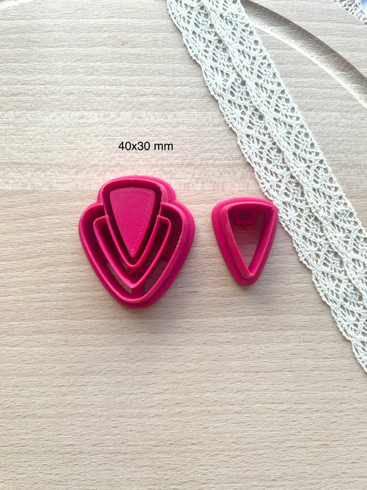 Bezel earring clay cutter, Faux stone clay cutter set