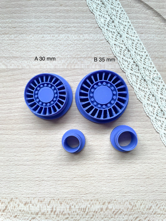 Bezel earring clay cutter, Macrame Bezel earring clay cutter, Faux stone clay cutter set