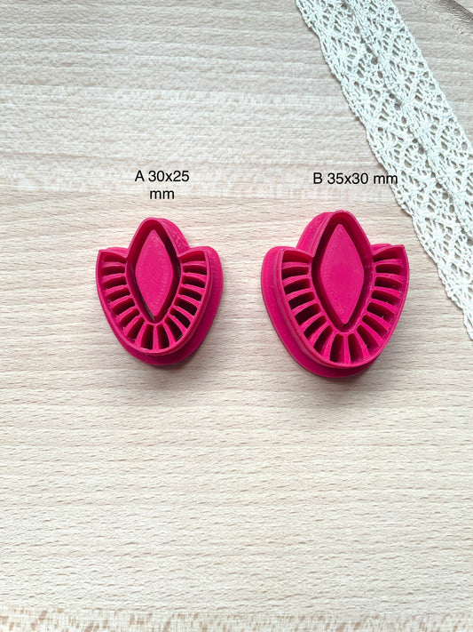 Bezel earring clay cutter, Macrame Bezel earring clay cutter, Faux stone clay cutter set