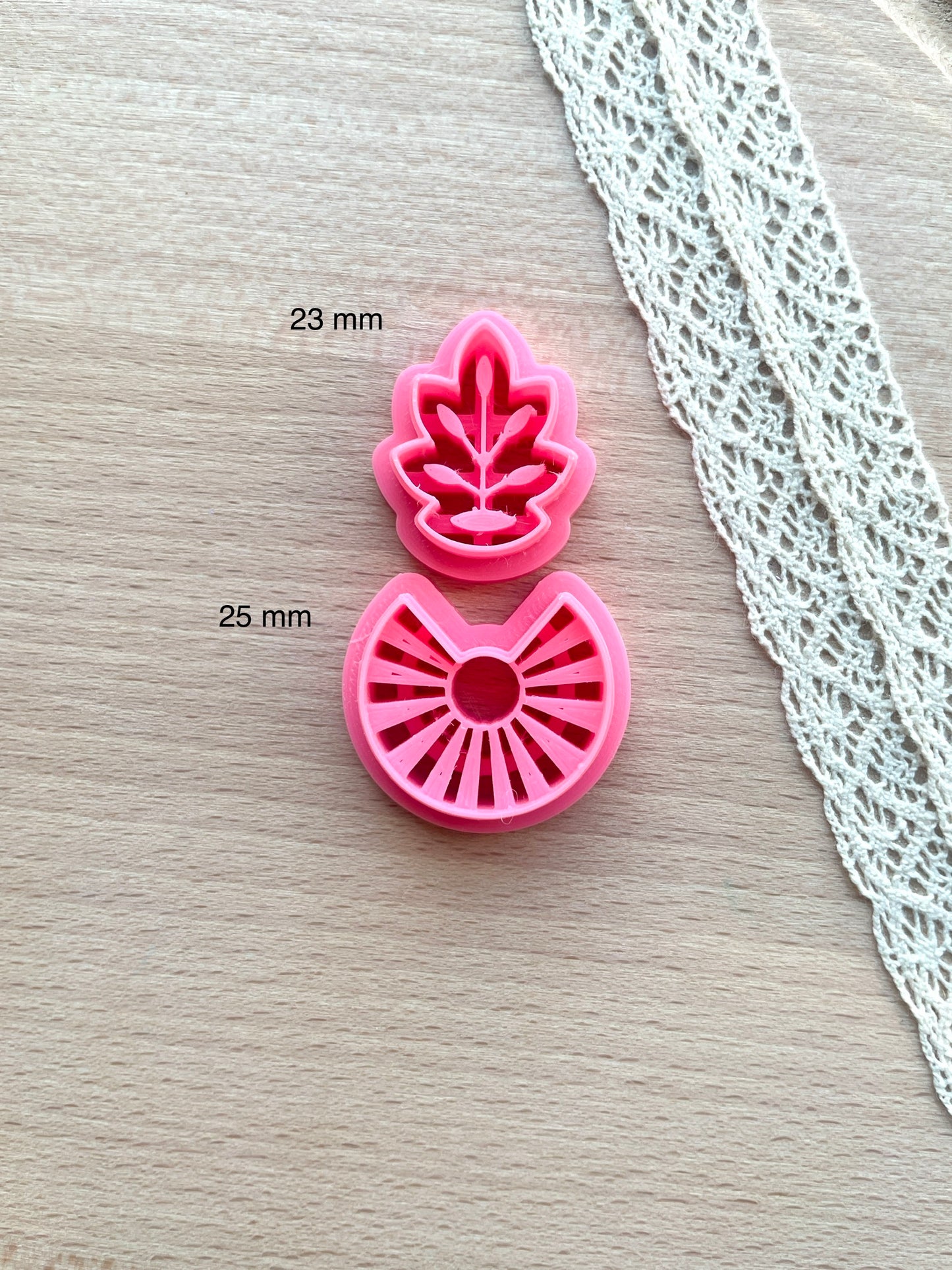 Ceramic Azulejo style earring clay cutter, Faux ceramic polymer clay cutter set
