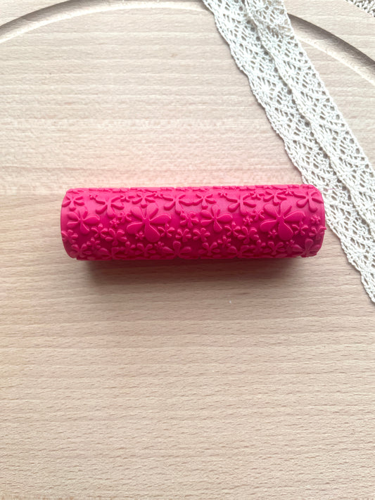 Flowers texture roller, Pattern roller for polymer clay