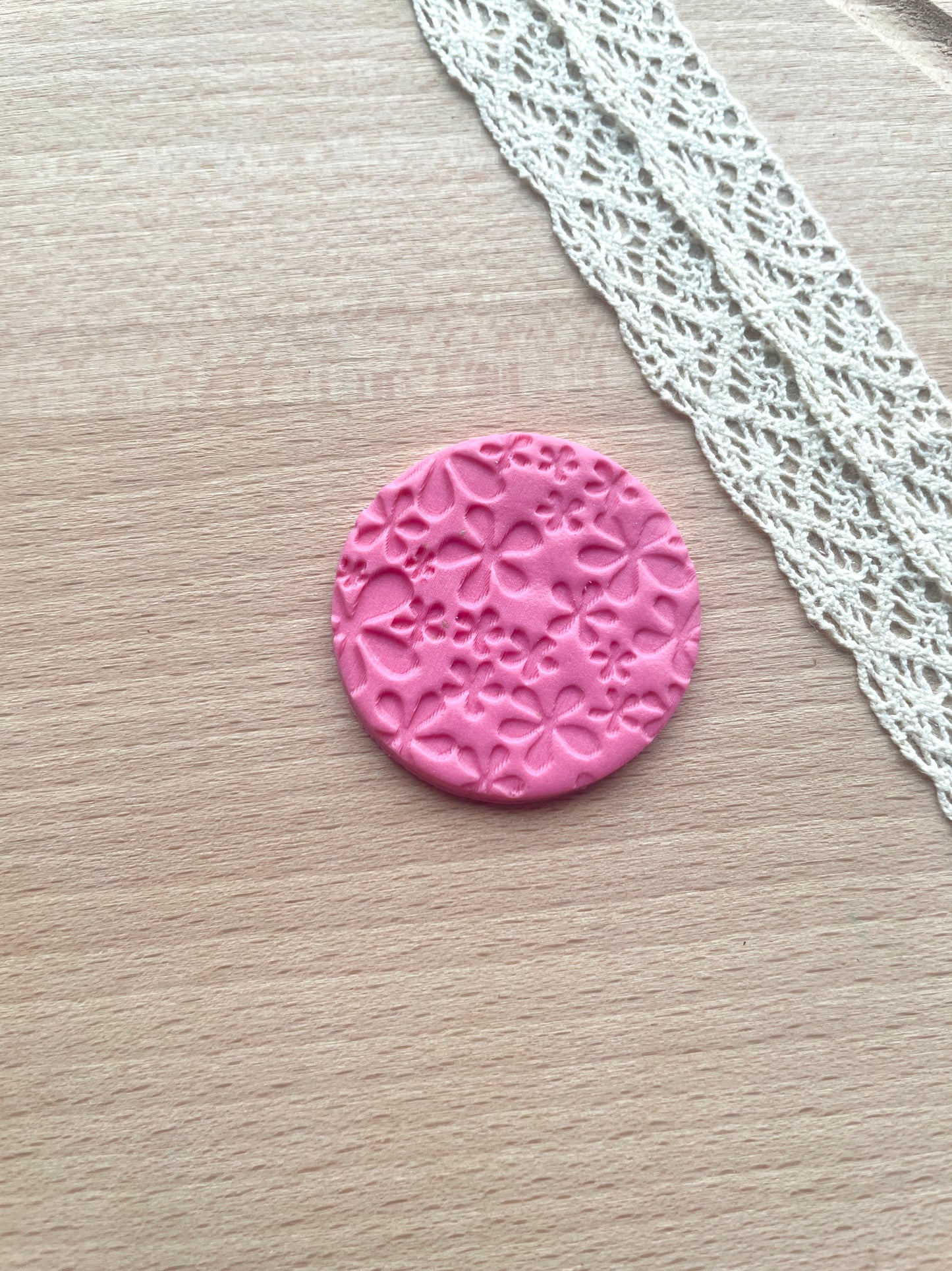 Flowers texture roller, Pattern roller for polymer clay