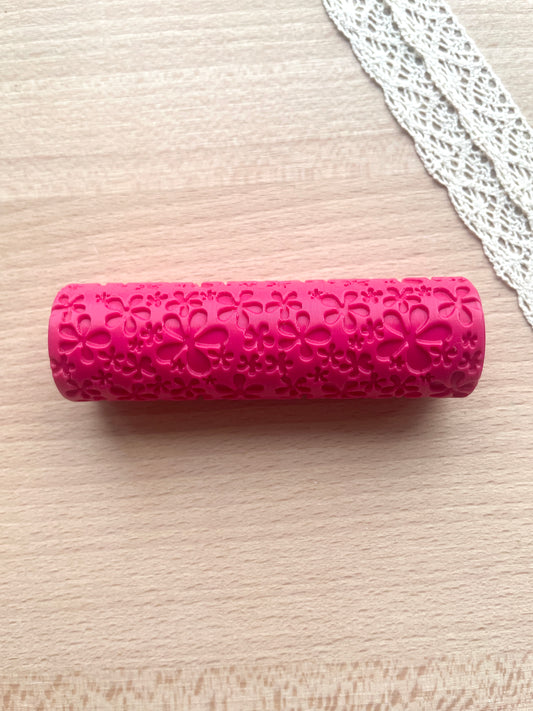 Flowers texture roller, Pattern roller for polymer clay