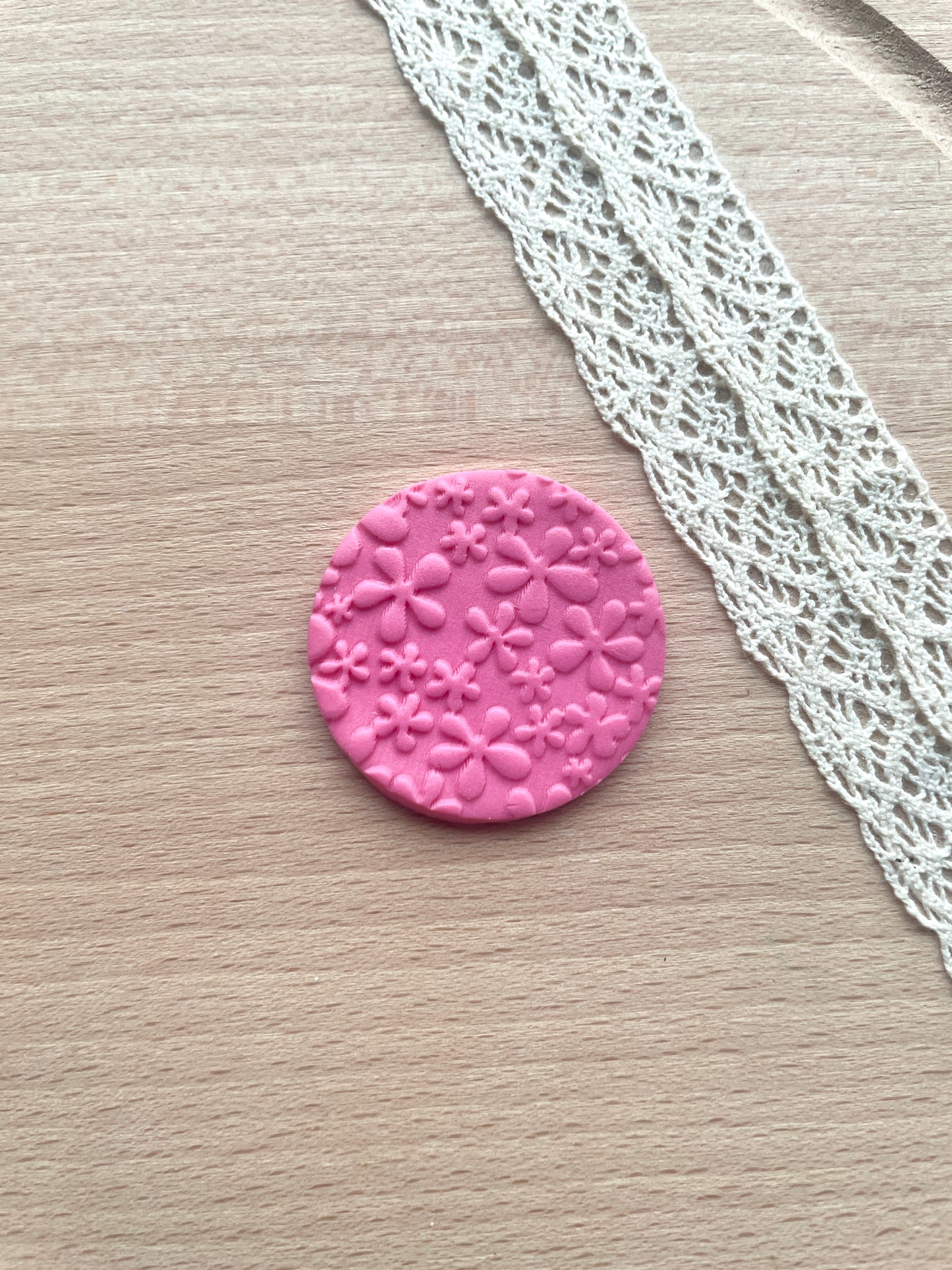 Flowers texture roller, Pattern roller for polymer clay