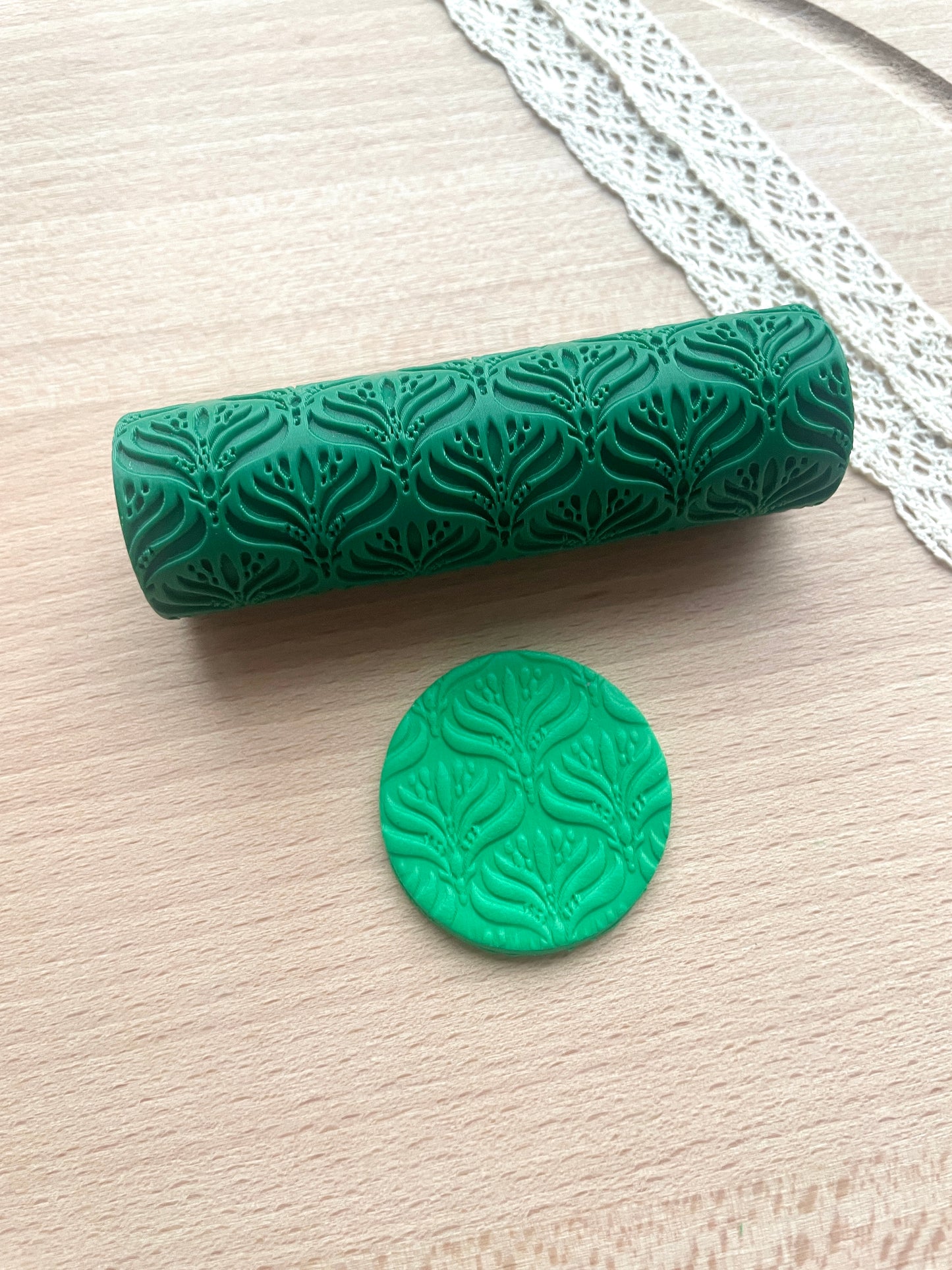 Leaves texture roller, Pattern roller for polymer clay