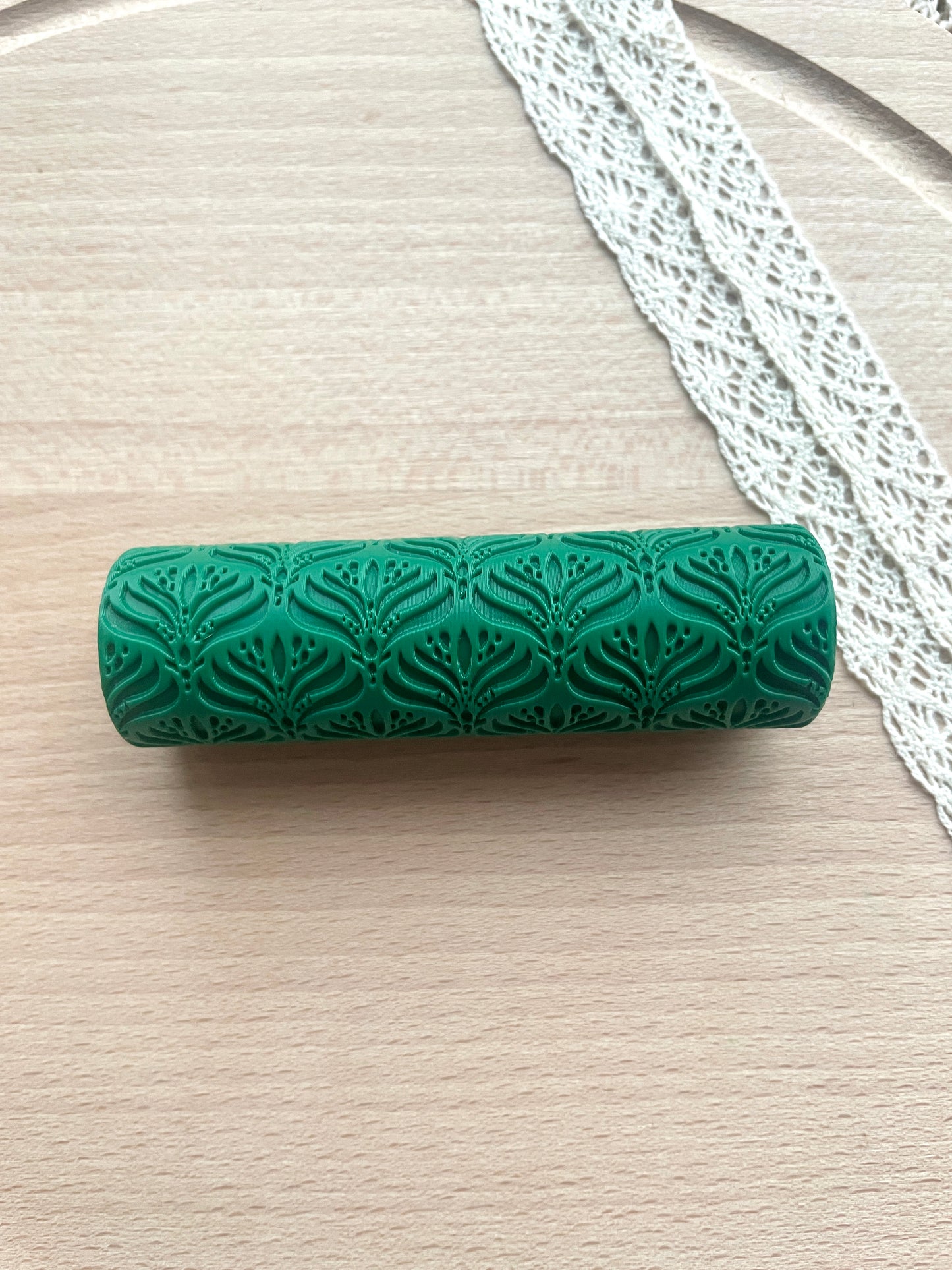 Leaves texture roller, Pattern roller for polymer clay