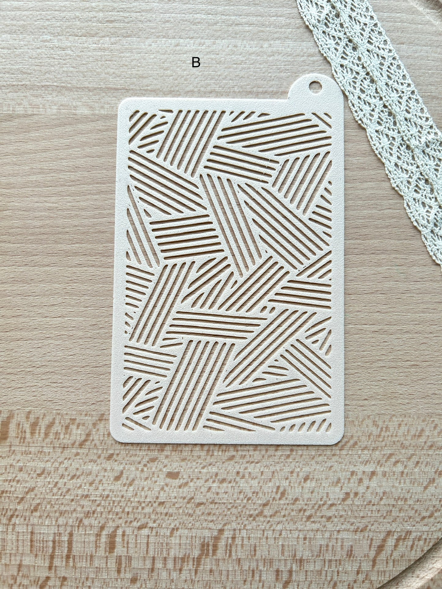 Texture stencils for polymer clay, Pattern stencil