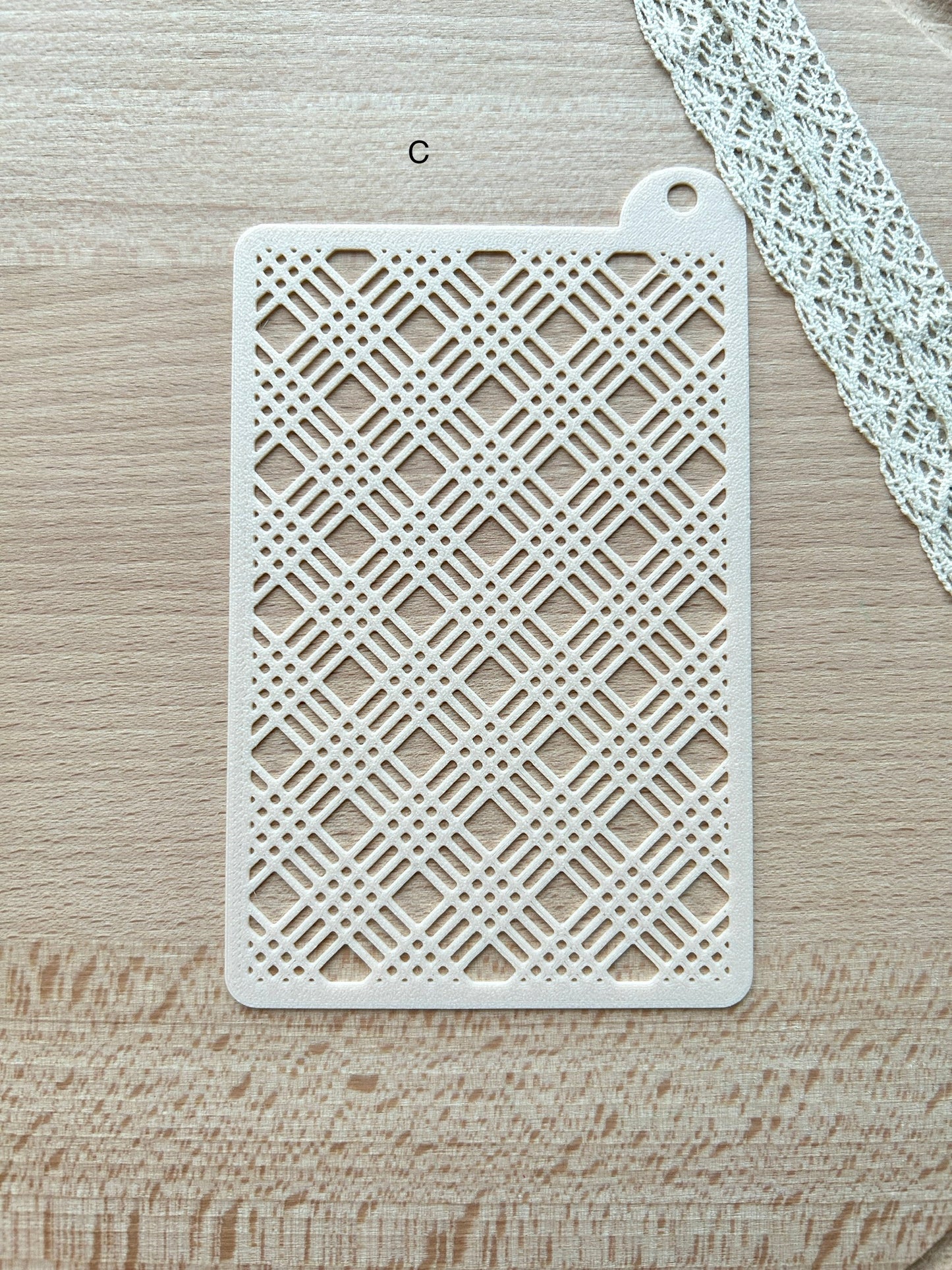 Texture stencils for polymer clay, Pattern stencil