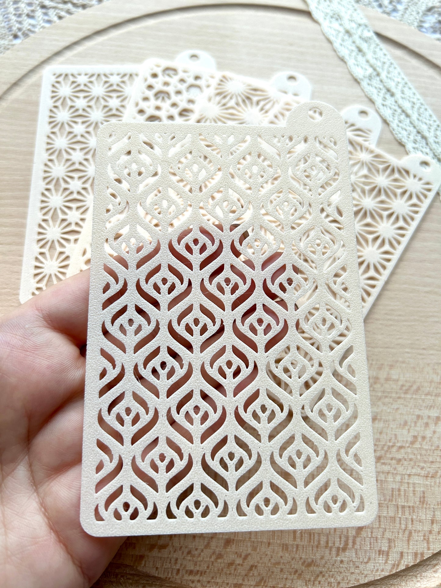 Texture stencils for polymer clay, Pattern stencil