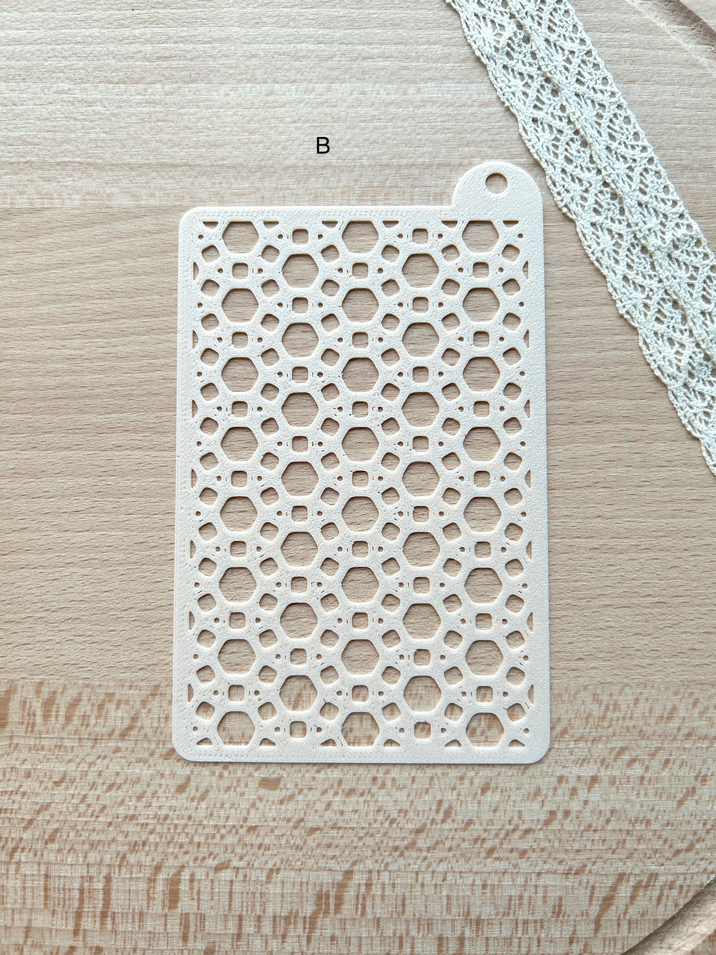 Texture stencils for polymer clay, Pattern stencil