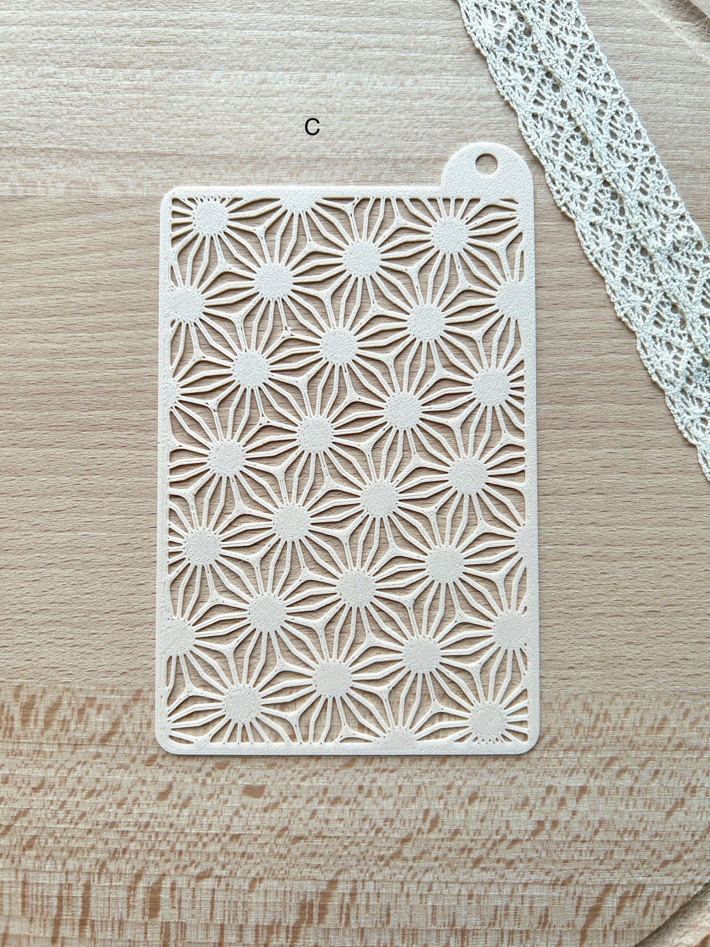 Texture stencils for polymer clay, Pattern stencil