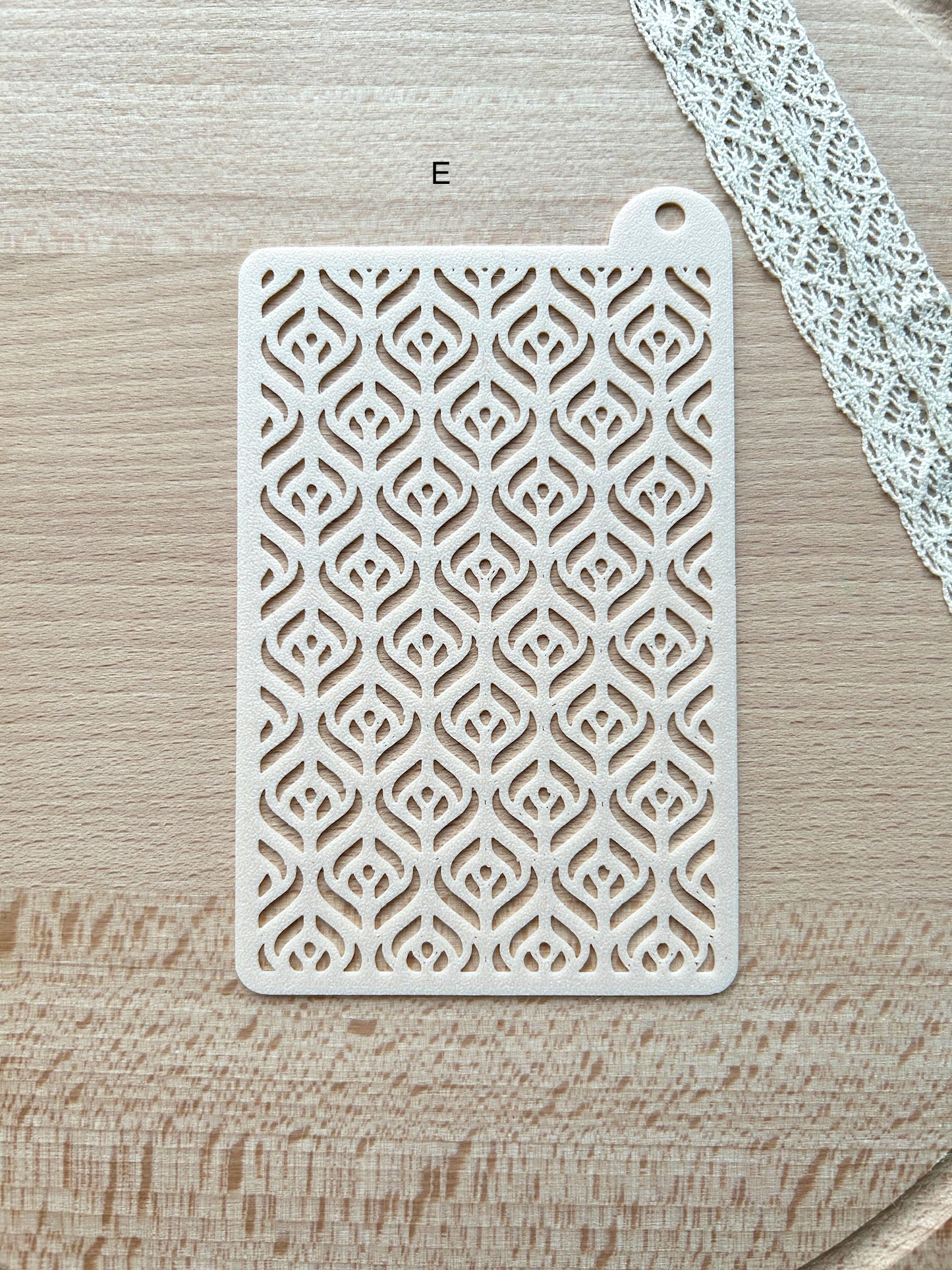 Texture stencils for polymer clay, Pattern stencil