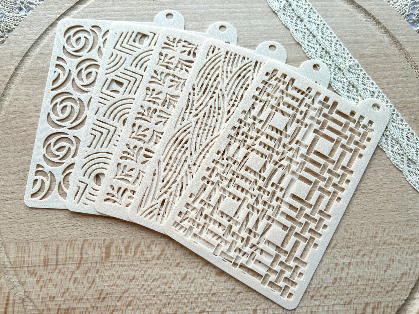 Texture stencils for polymer clay, Pattern stencil