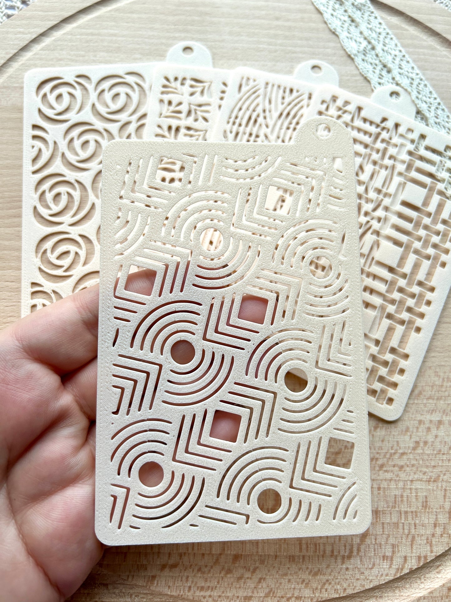 Texture stencils for polymer clay, Pattern stencil