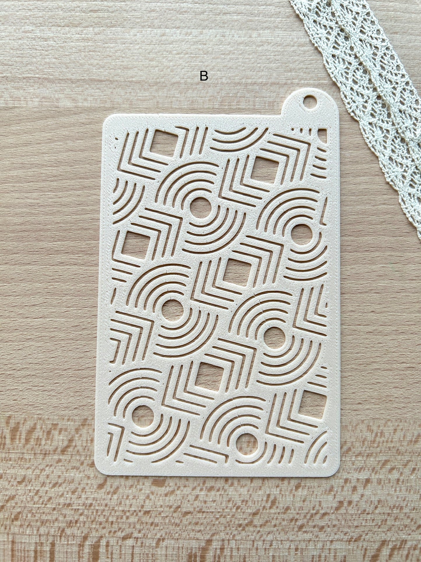 Texture stencils for polymer clay, Pattern stencil