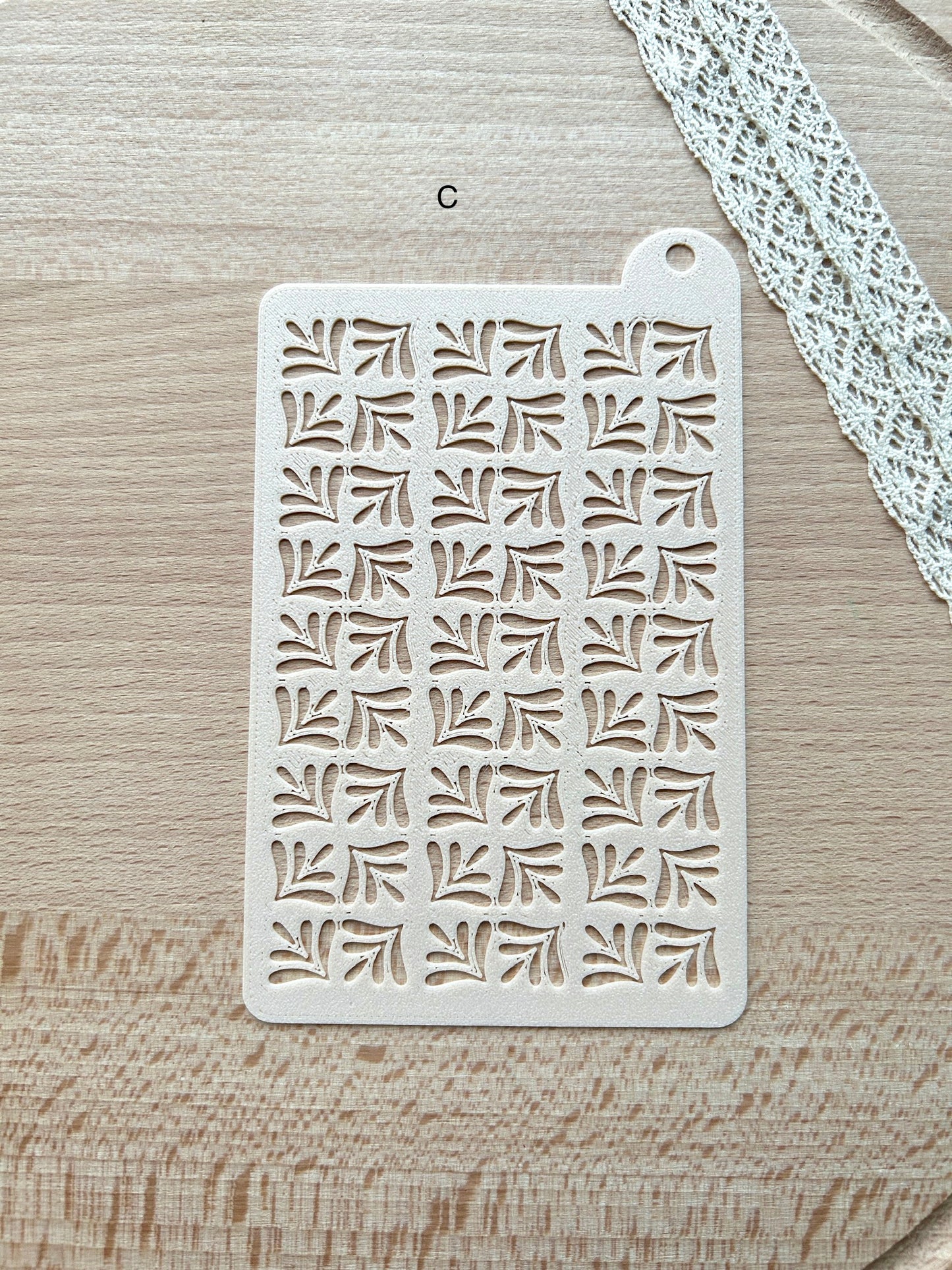 Texture stencils for polymer clay, Pattern stencil