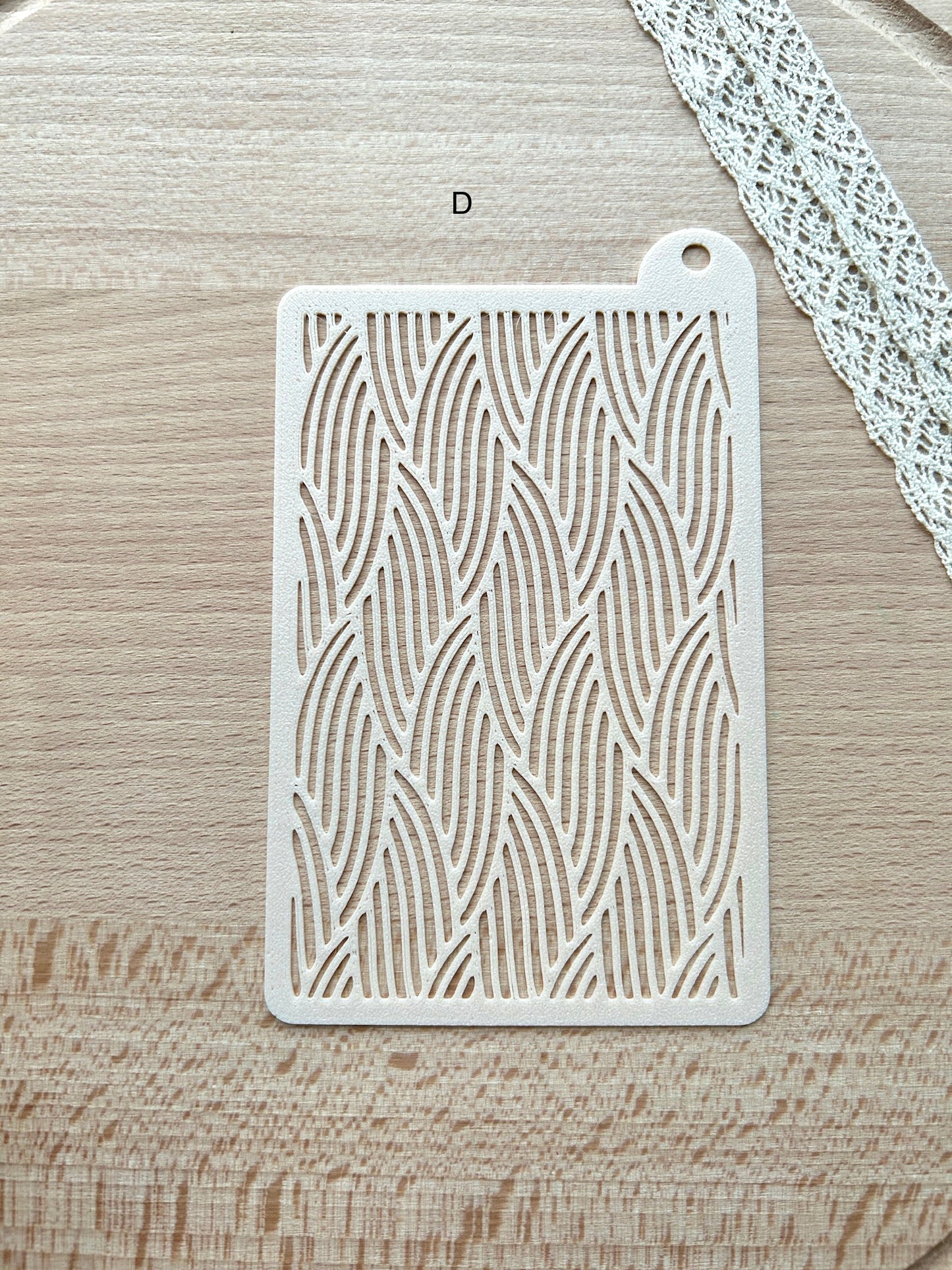 Texture stencils for polymer clay, Pattern stencil