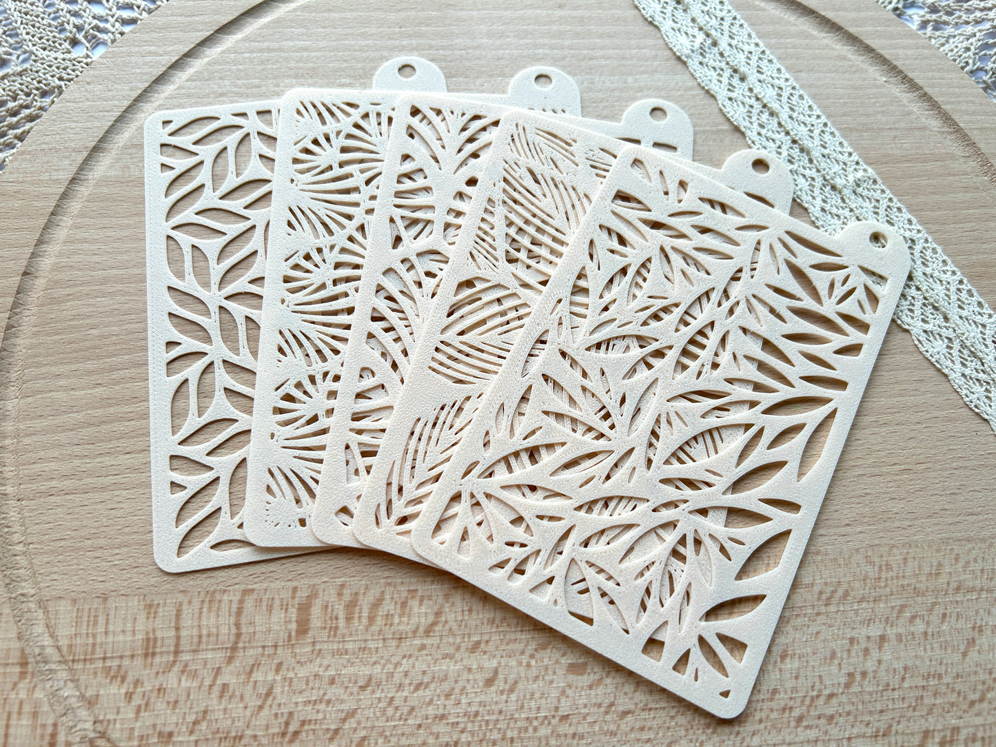 Texture stencils for polymer clay, Pattern stencil, Leaf pattern stencil