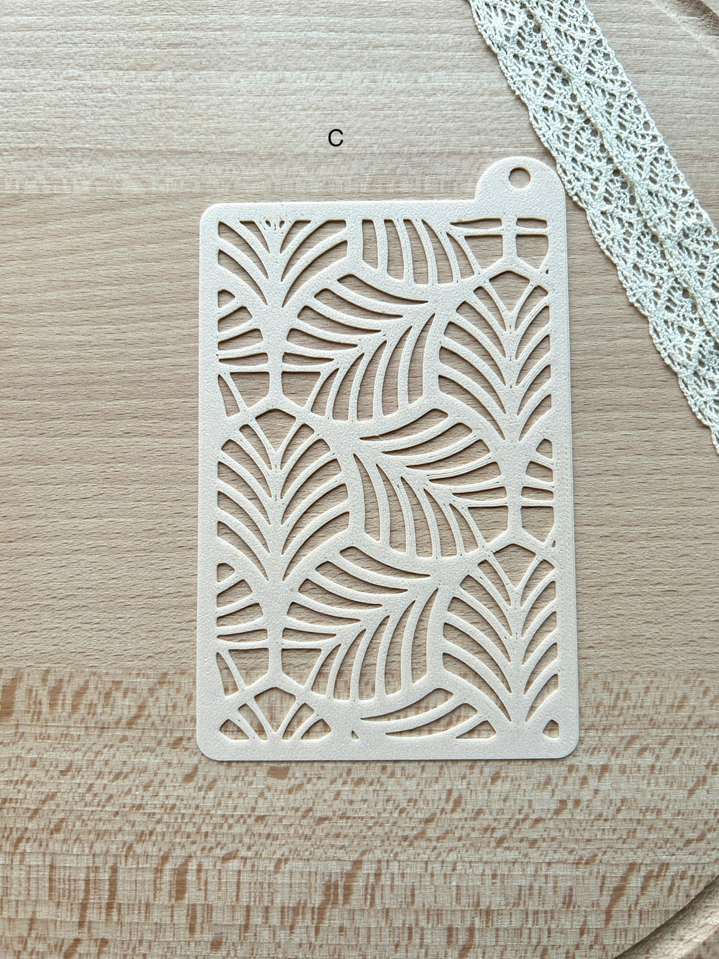 Texture stencils for polymer clay, Pattern stencil, Leaf pattern stencil
