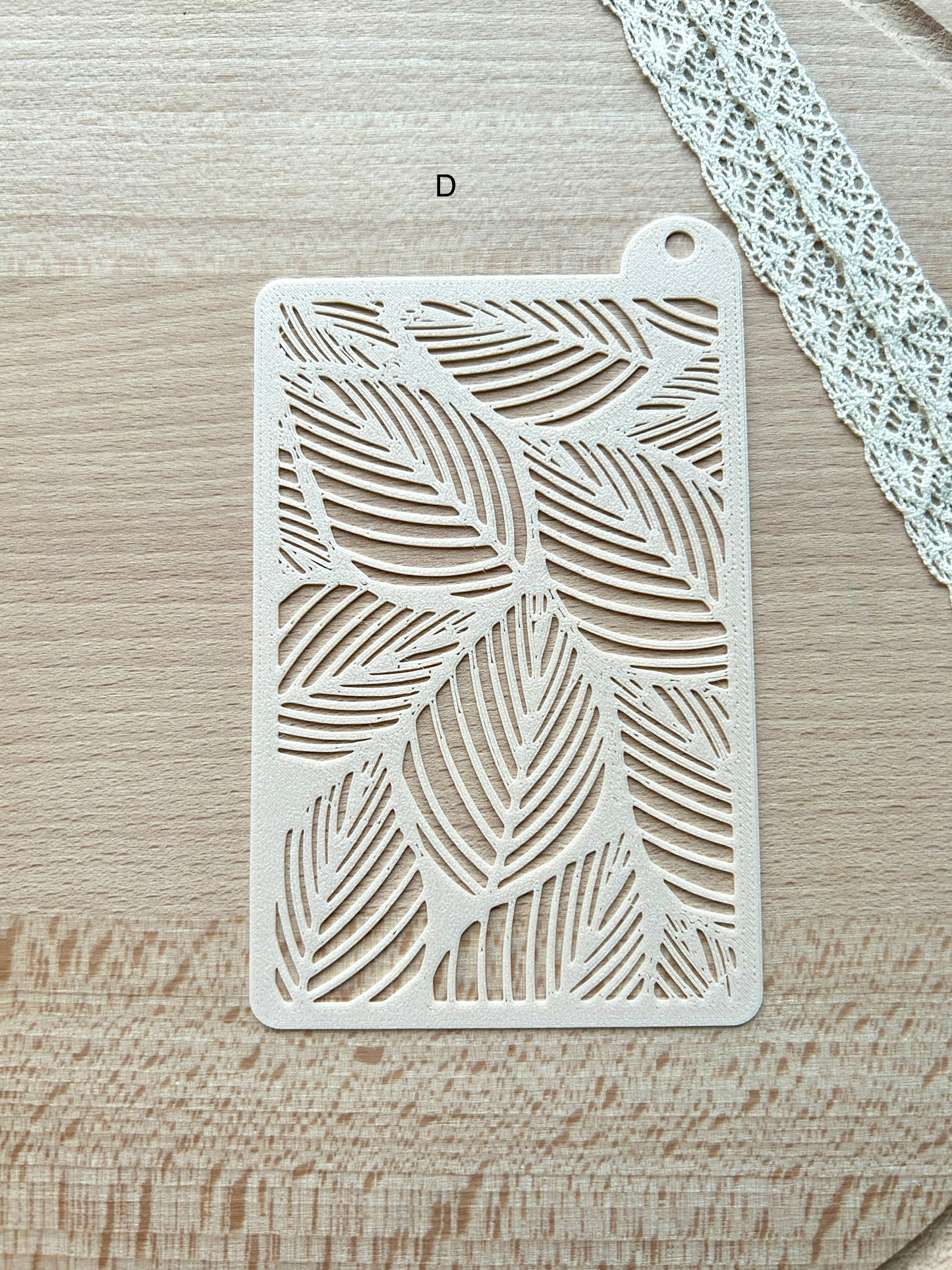 Texture stencils for polymer clay, Pattern stencil, Leaf pattern stencil