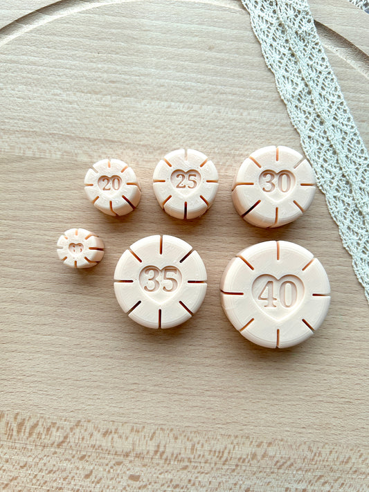 Round hoop earring guides for polymer clay earrings