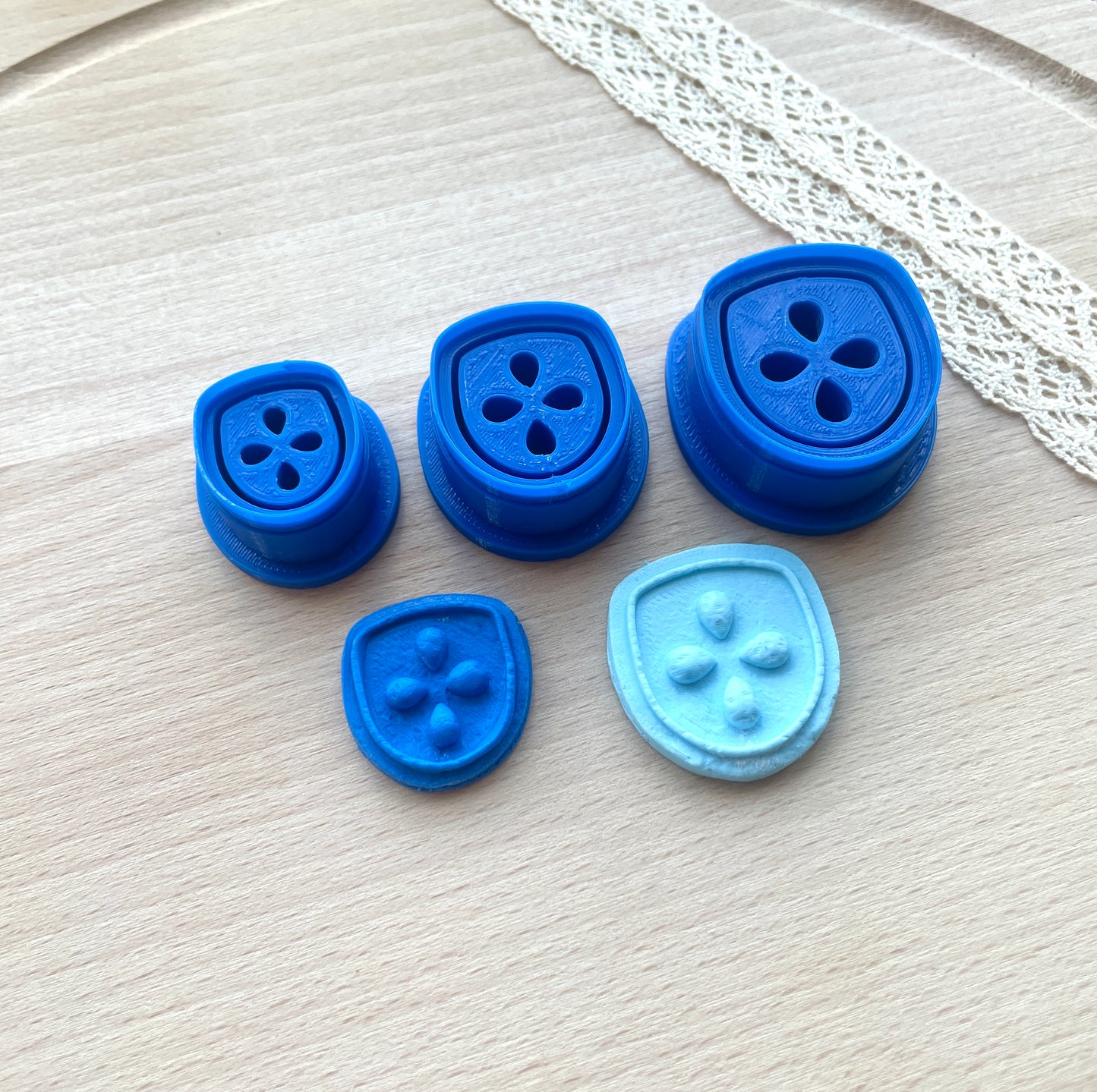 Boho petals earring clay cutter, Polymer clay cutter