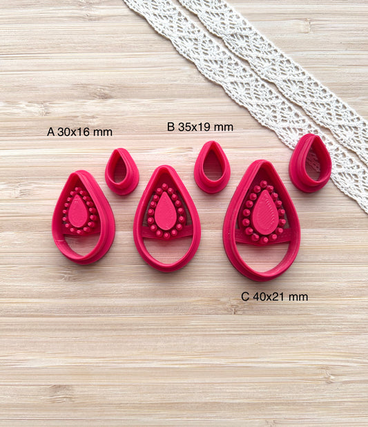 Bezel clay cutter, Faux stone clay cutter set